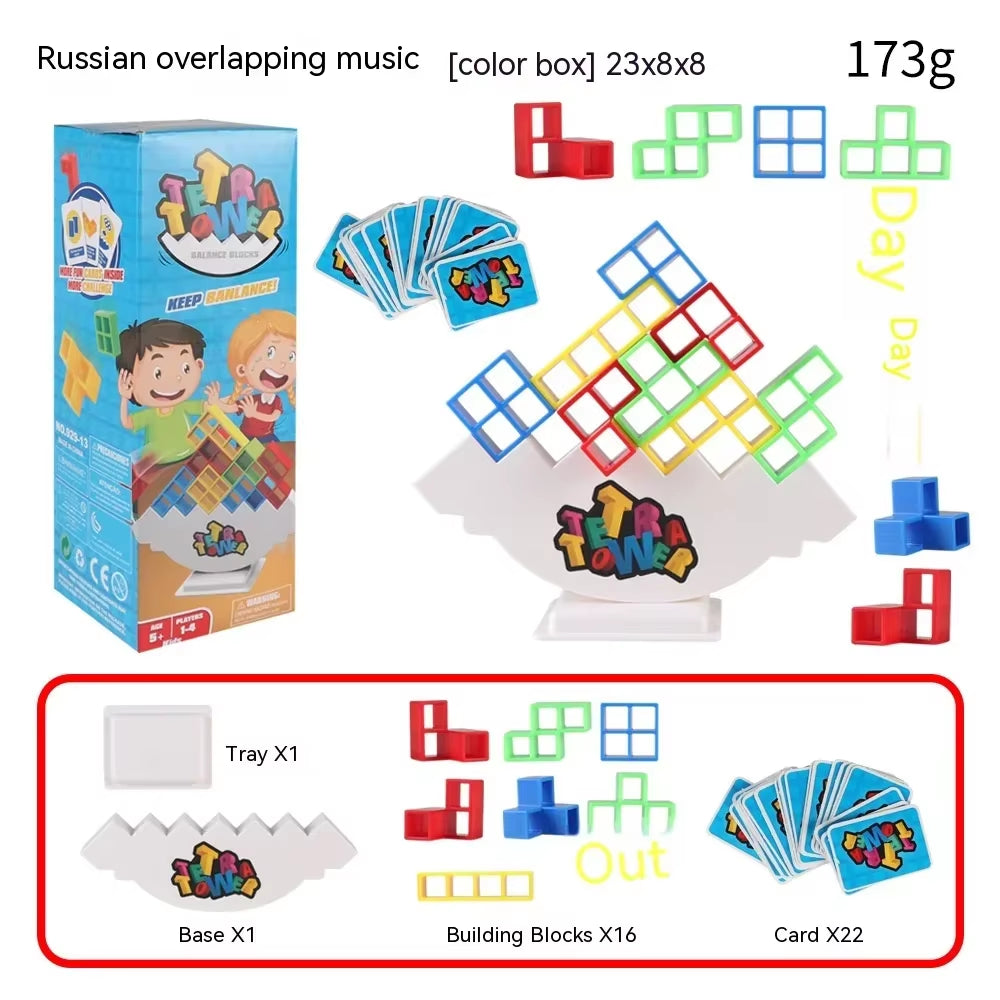 Tetra Tower Balance Stacking Puzzle Game - Ultimate Fun for Family Nights and Parties!