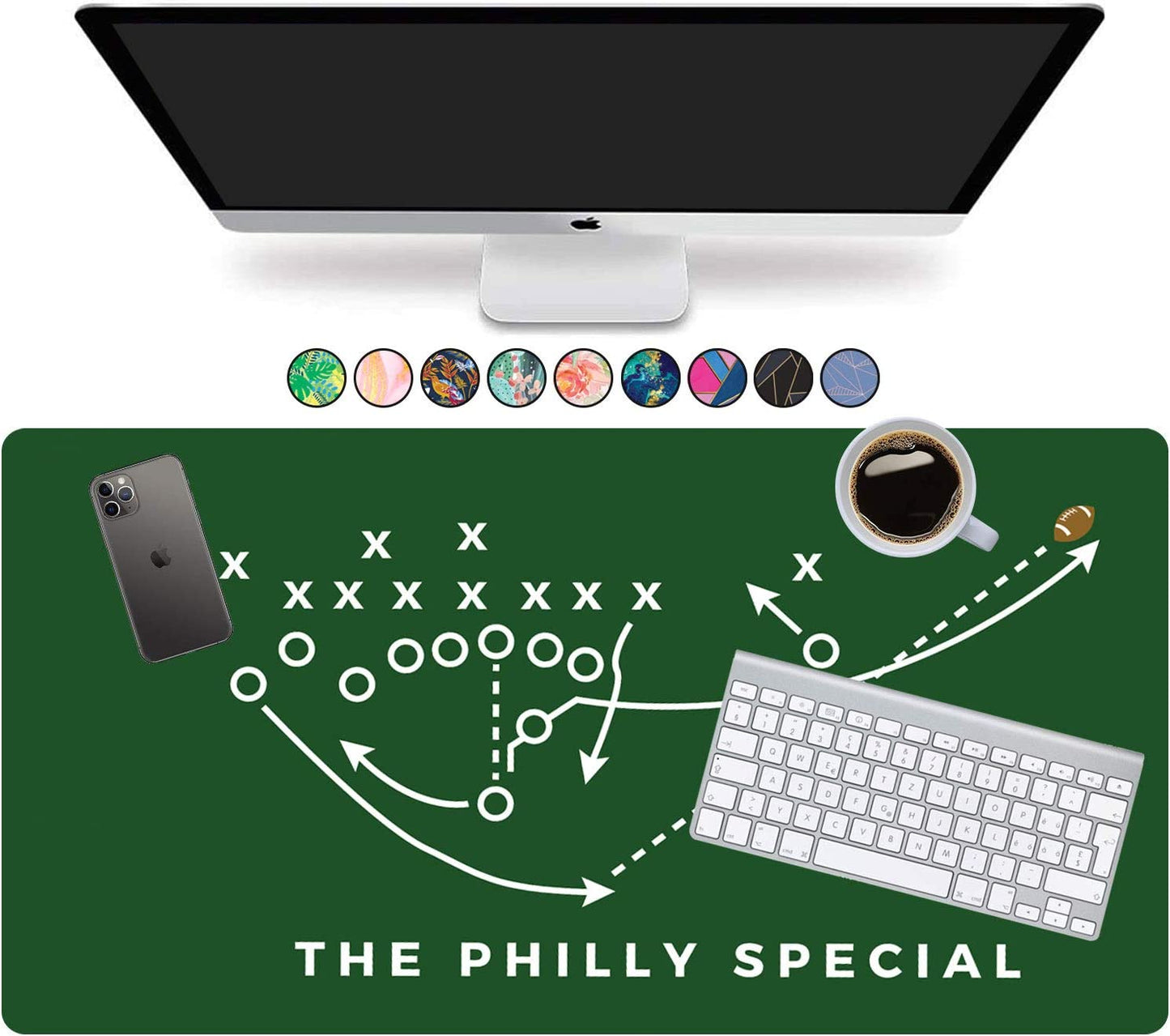 GroΓes Mauspad, Schreibtischunterlage, Tastaturunterlage, HeimbΓΌro, Schule, Hochschule, GroΓer Erweiterter Laptop-Schutz, Computer, Philadelphia, XL, Eagles Philly Special
