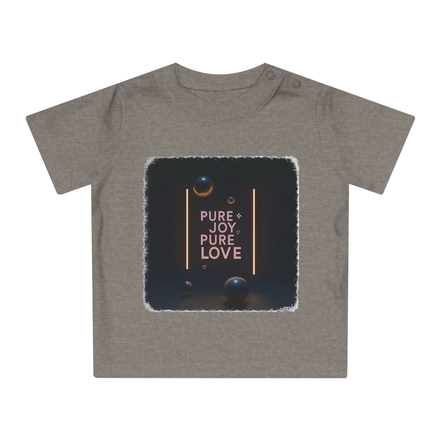 Baby T-Shirt | Pure Joy Pure Love T-shirt | Modern Neon Sign Design | Abstract Sphere Art | Dark Aesthetic Tee | Love Quote Shirt