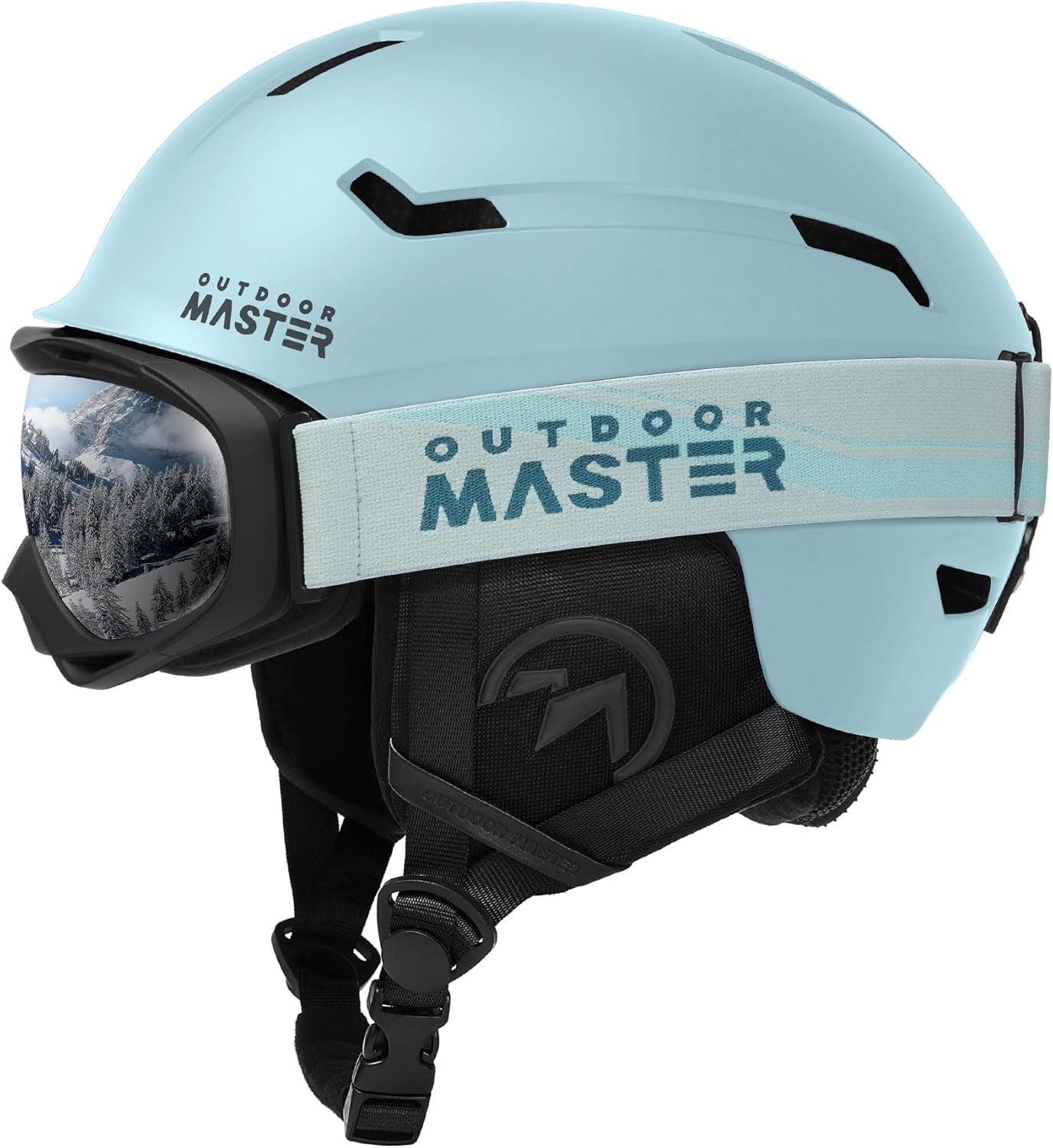 Outdoormaster Skihelm-Set mit Sichtschutz - Premium Snowboard-Helm für Männer, Frauen & Jugendliche - 12 Belüftungsöffnungen für optimalen Komfort!