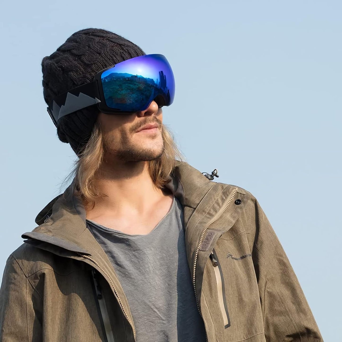 Outdoormaster PRO Unisex Ski Goggles - 100% UV Protection, Interchangeable Lenses, Anti-Fog Design for Men, Women, and Youth!
