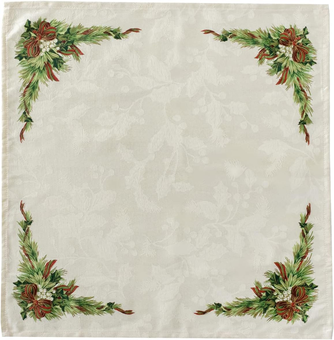 Christmas Ribbons Engineered Bedruckte Stoffservietten Für Weihnachten, Winter Und Urlaub Tischdecken (48,3 X 48,3 Cm Servietten, 4 Stück, Weihnachtsbänder)