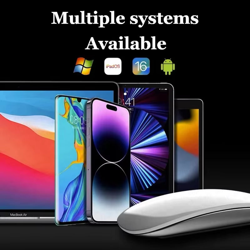 For Apple Wireless Bluetooth Rechargeable Silent Multi Arc Touch Mice Ultra-Thin Magic Mouse for Macbook Pro Air Mini Laptop PC