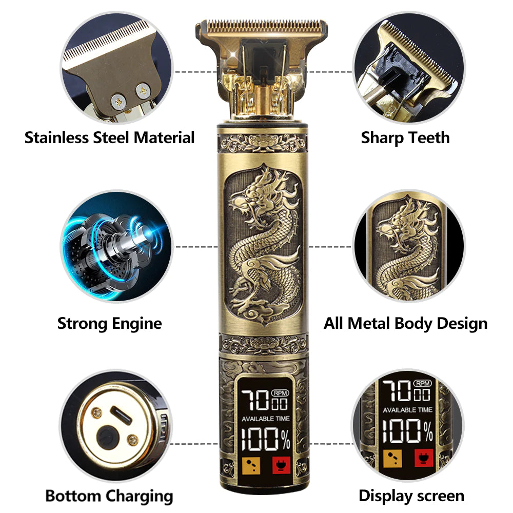 T9 USB Electric Hair Cutting Machine Rechargeable New Hair Clipper Man Shaver Trimmer for Men Barber Professional Beard Trimmer