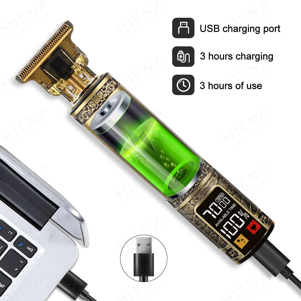 T9 USB Electric Hair Cutting Machine Rechargeable New Hair Clipper Man Shaver Trimmer for Men Barber Professional Beard Trimmer