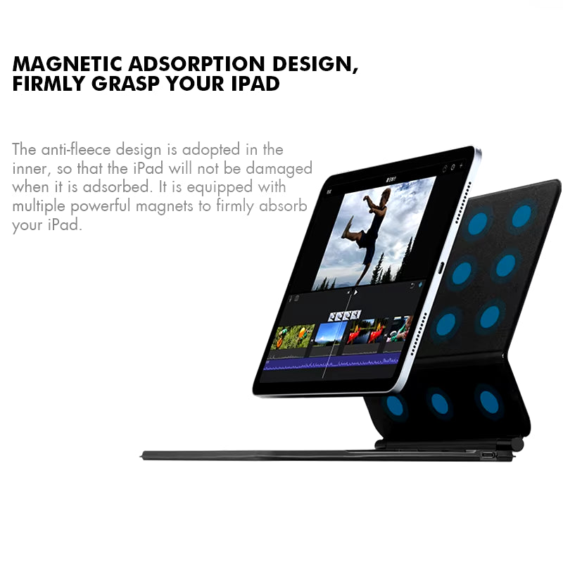 Backlight Magic Keyboard for Ipad Air 6 2024 Case for Ipad Air 11 Inch Case Ipad Air 5 Air 4 10.9 Inch Cover Folio