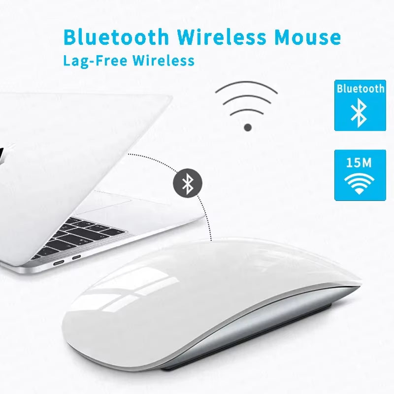 For Apple Wireless Bluetooth Rechargeable Silent Multi Arc Touch Mice Ultra-Thin Magic Mouse for Macbook Pro Air Mini Laptop PC