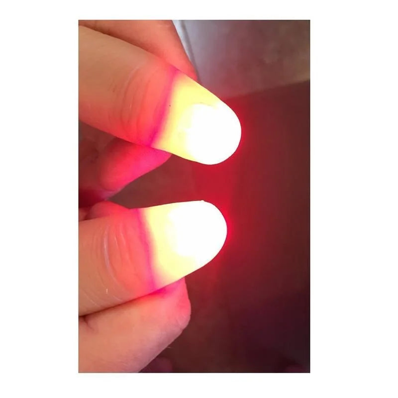 2/4PCS Magic Trick Fingers Thumbs with LED Battery Powered Magic Props Halloween Magic Trick Fingers Thumbs Toys for Child Adult