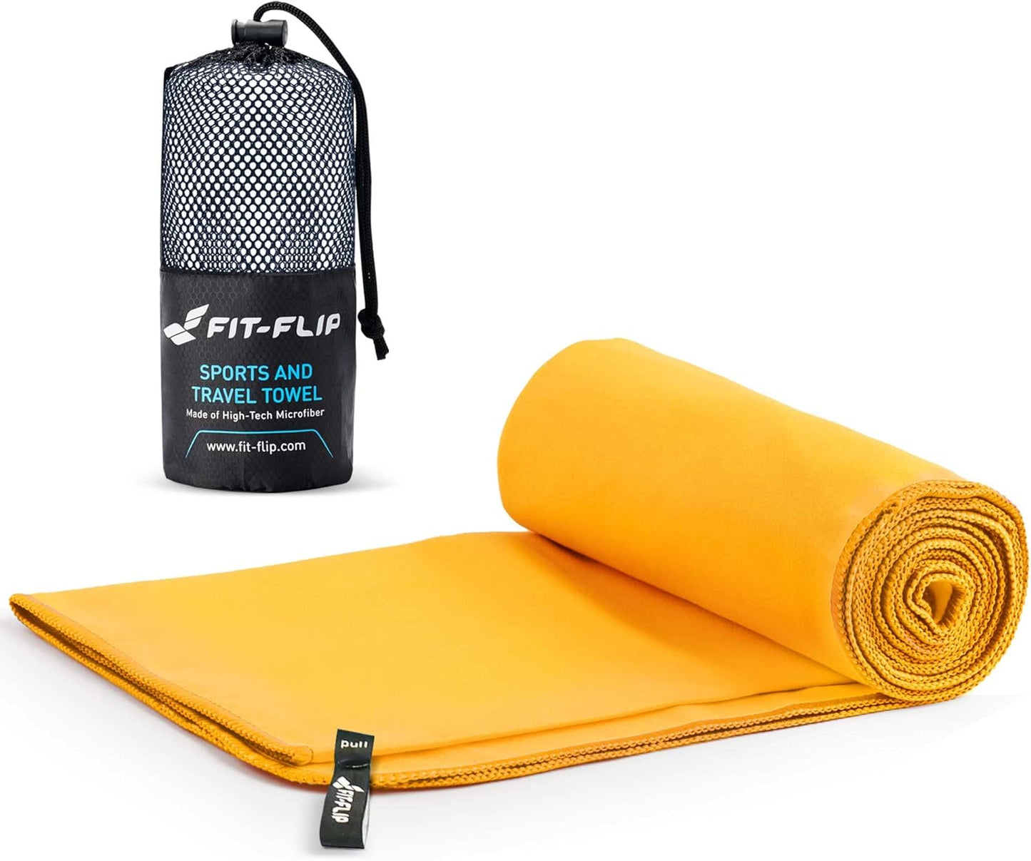 Fit-Flip Mikrofaser Handtuch - Kompakte Microfaser Handtücher - Ideal Als Sporthandtuch, Reisehandtuch, Strandtuch - Schnelltrocknend Und Leicht - Badetuch Groß - Sport, Fitness, Sauna
