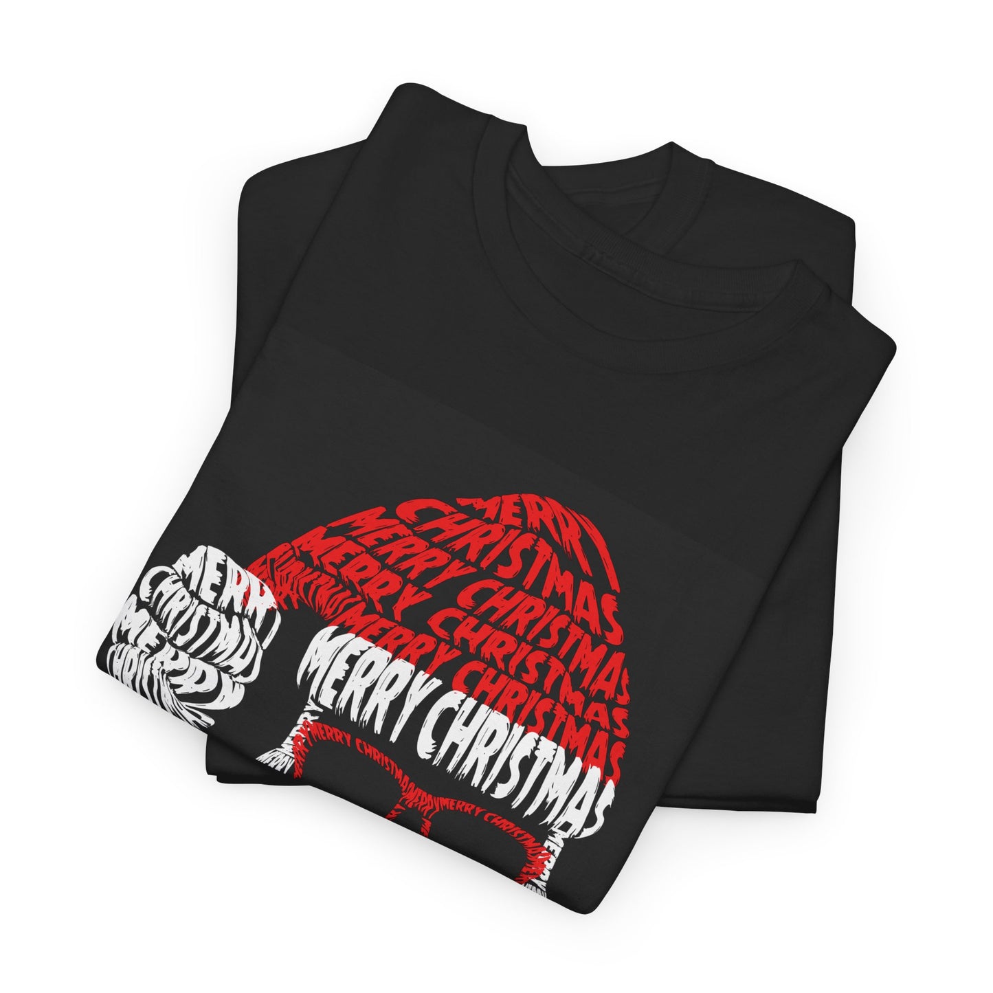 Cool Santa Typography T-Shirt | Christmas Text Art Tee | Holiday Word Art Design | Santa Claus Sunglasses Shirt | Modern Christmas Gift