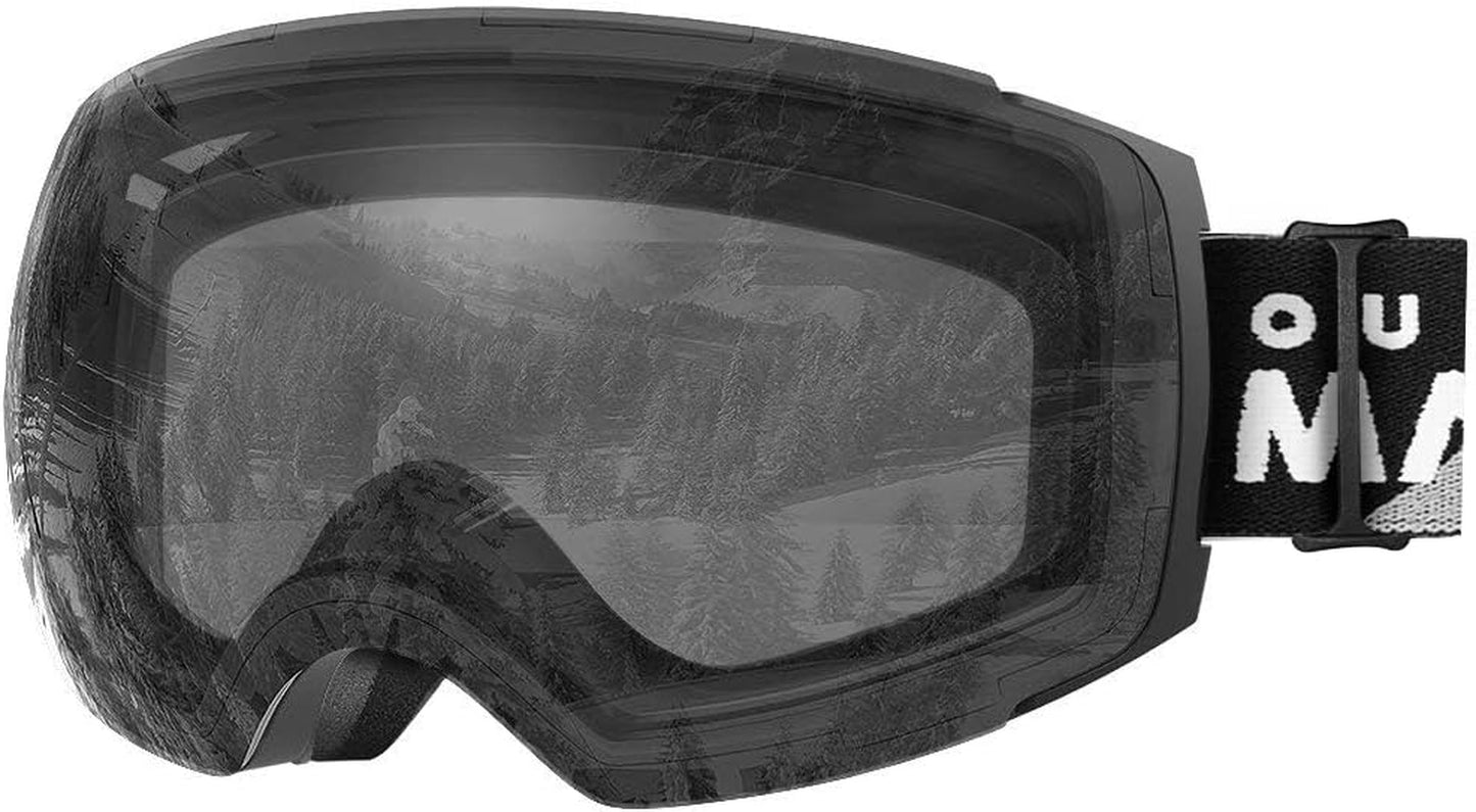 Outdoormaster PRO Unisex Ski Goggles with Replaceable Lenses - 100% UV Protection, Anti-Fog, Perfect for Snowboarding and Skiing for All Ages