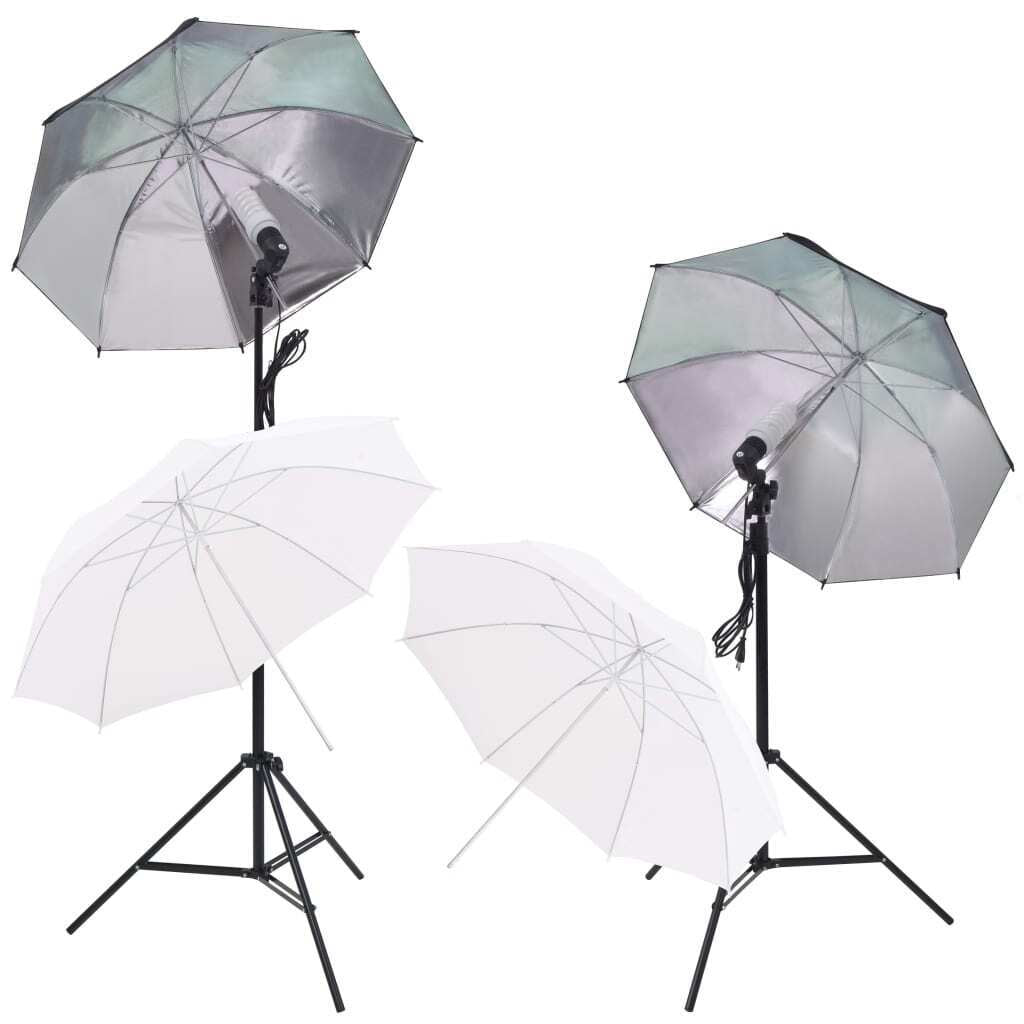 Fotostudio Set Softbox-Lampen Schirm Hintergrund Reflektor Studioset Vidaxl