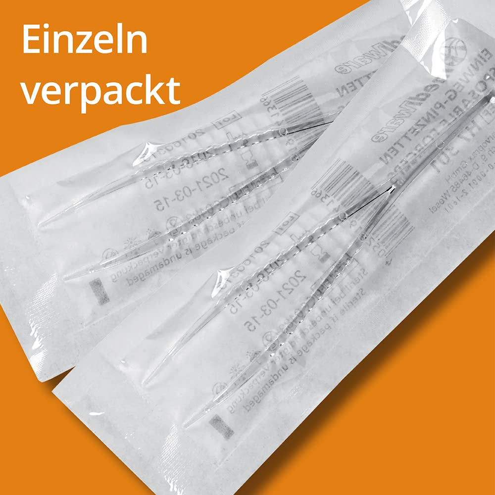 Einmalpinzetten - 50 Stück Sterile Kunststoffpinzetten für private Nutzer, Arztpraxen und Krankenhäuser – Ideal für eine angenehme Anwendung!