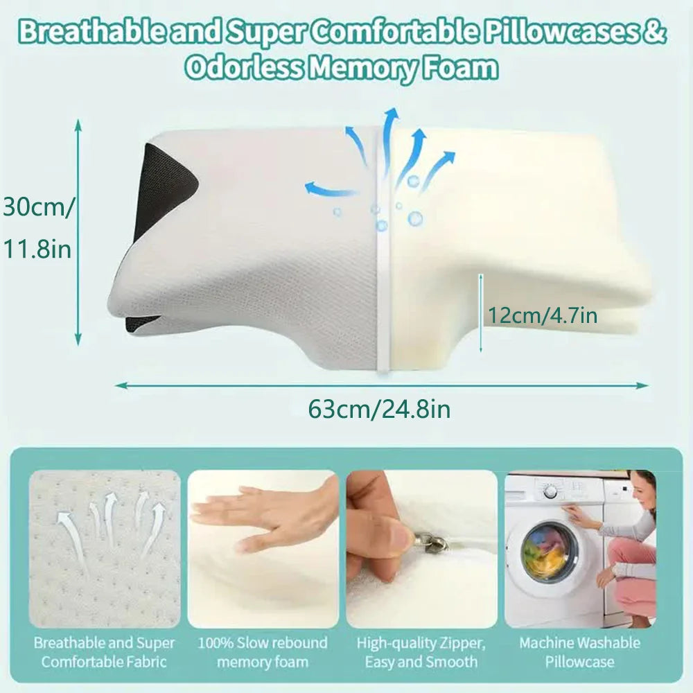 Transform Your Sleep with the Ultimate Butterfly Memory Foam Neck Pillow – Unmatched Comfort and Support for Restful Nights!