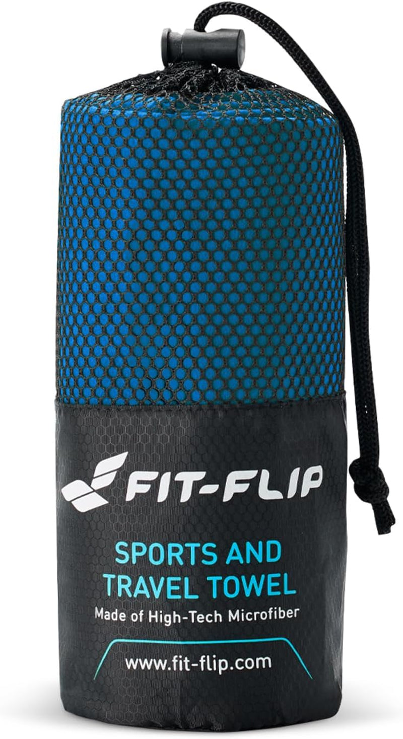 Fit-Flip Mikrofaser Handtuch - Kompakte Microfaser Handtücher - Ideal Als Sporthandtuch, Reisehandtuch, Strandtuch - Schnelltrocknend Und Leicht - Badetuch Groß - Sport, Fitness, Sauna