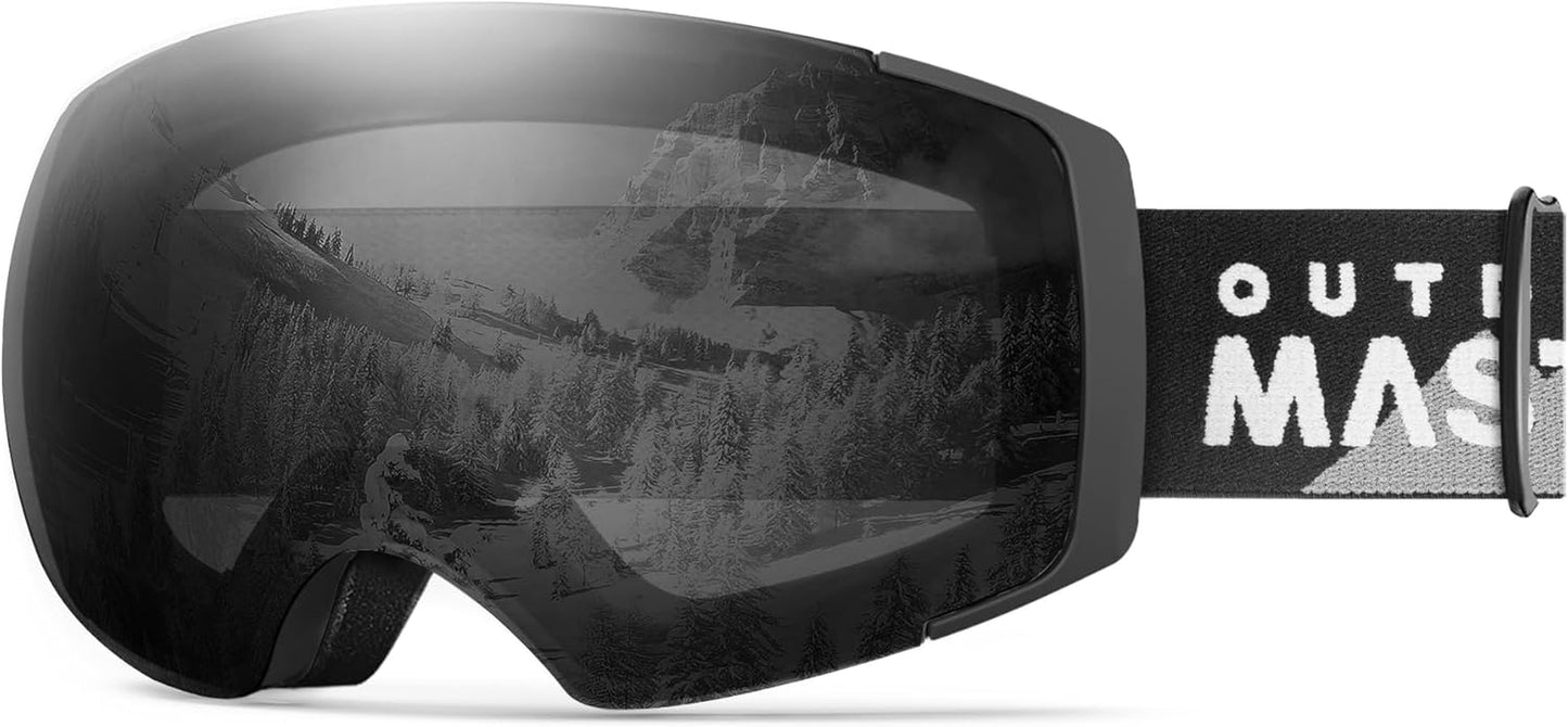 Versatile Outdoormaster PRO Unisex Ski Goggles with Interchangeable Lenses - 100% UV Protection & Anti-Fog Design for Men, Women, and Youth