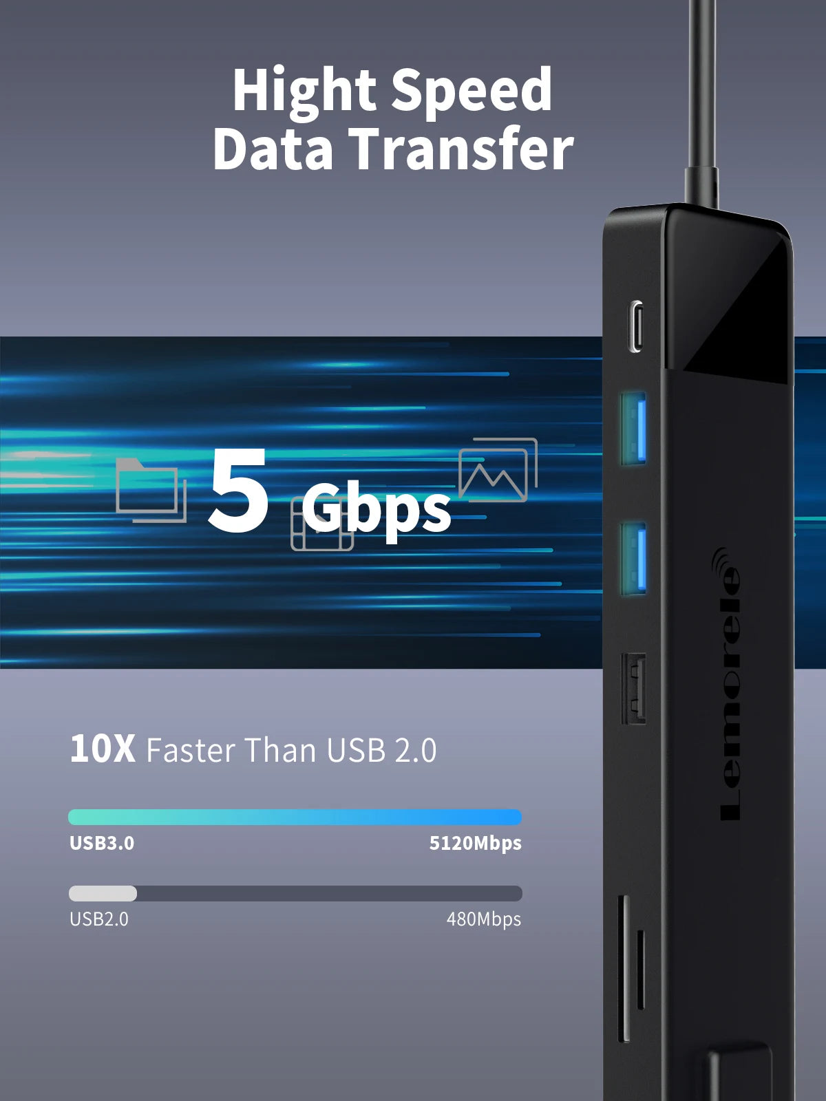 4K USB Hub USB C to Dual HDMI VGA Gigabit Docking Station USB 3.0 VGA Adapter SD Card Readers for Windows Macbook Air