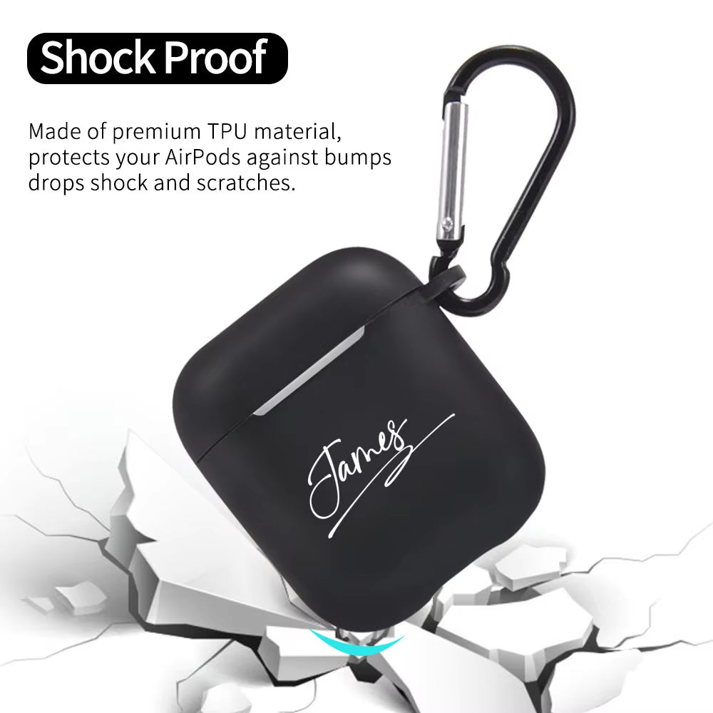 Custom Name for Airpods 2 Case Soft Silicone Luxury Cover DIY Letters for Air Pod Funda Airpods Cases Earphone Accessories Coque