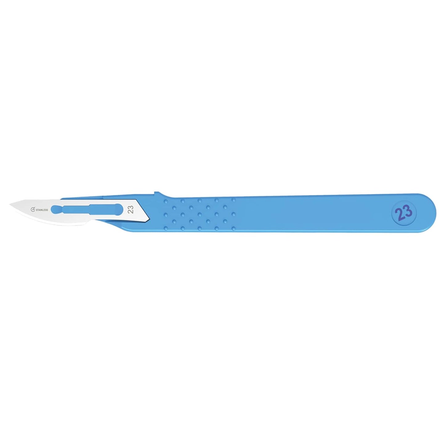 Sterile Stainless Steel Scalpel with ABS Handle - Disposable, Standard No. 23, 10 Individually Packaged Scalpel Blades (Pack of 2)