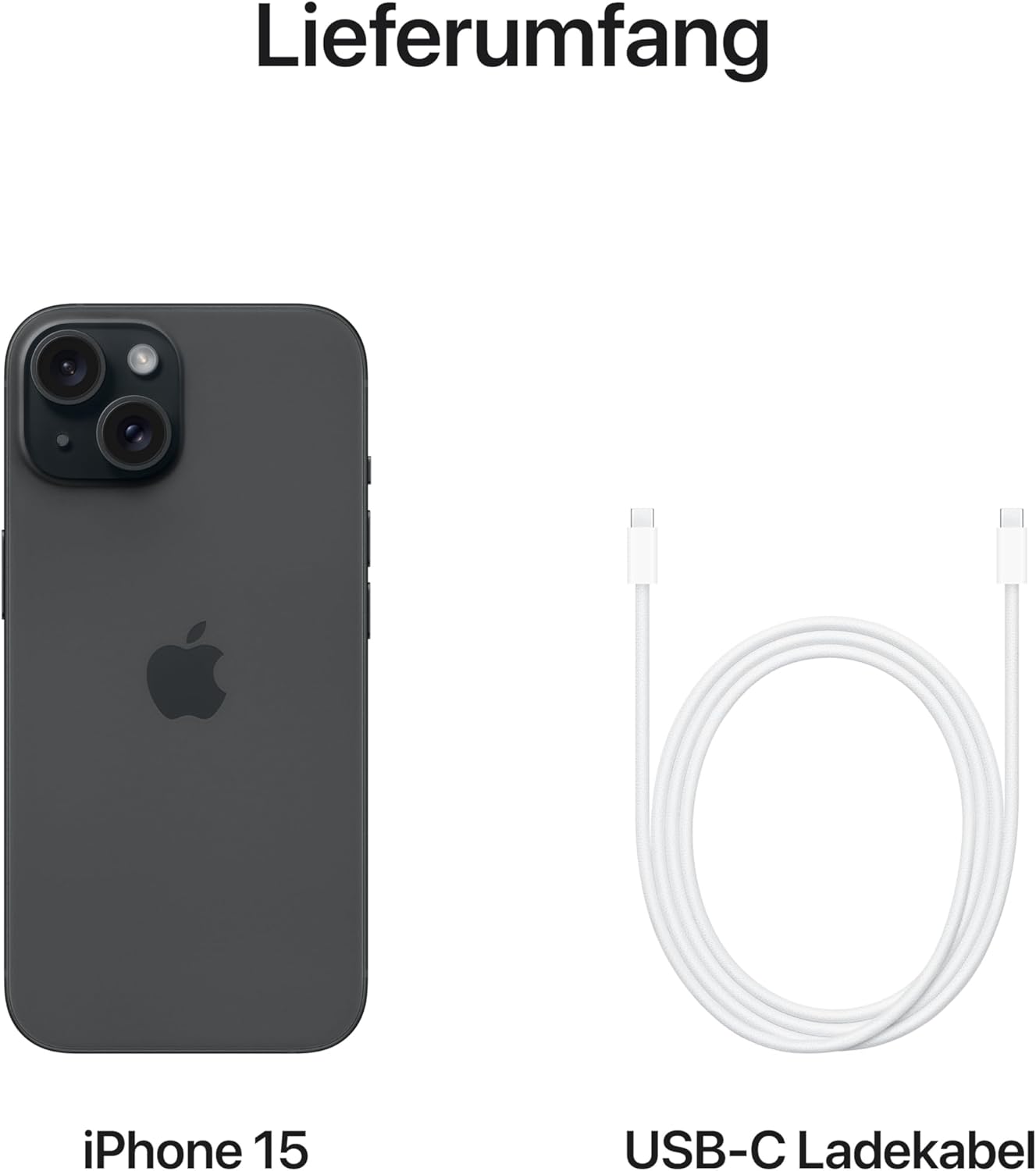 Apple iPhone 15 (256GB, Black) – Dynamic Island, 48MP Camera, A16 Bionic Chip, Super Retina XDR Display, USB-C & 5G Connectivity