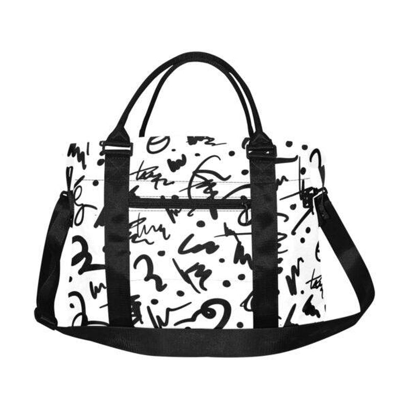 Travel Bag Black Art Work Design by Hadiarts