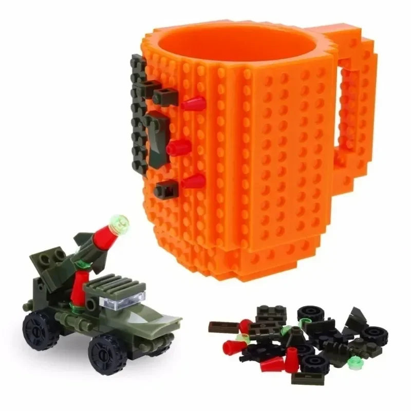 350ml Creative Building Block Mug - Versatile Coffee and Water Holder