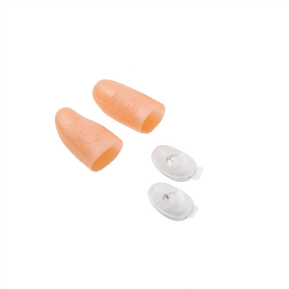 2/4PCS Magic Trick Fingers Thumbs with LED Battery Powered Magic Props Halloween Magic Trick Fingers Thumbs Toys for Child Adult