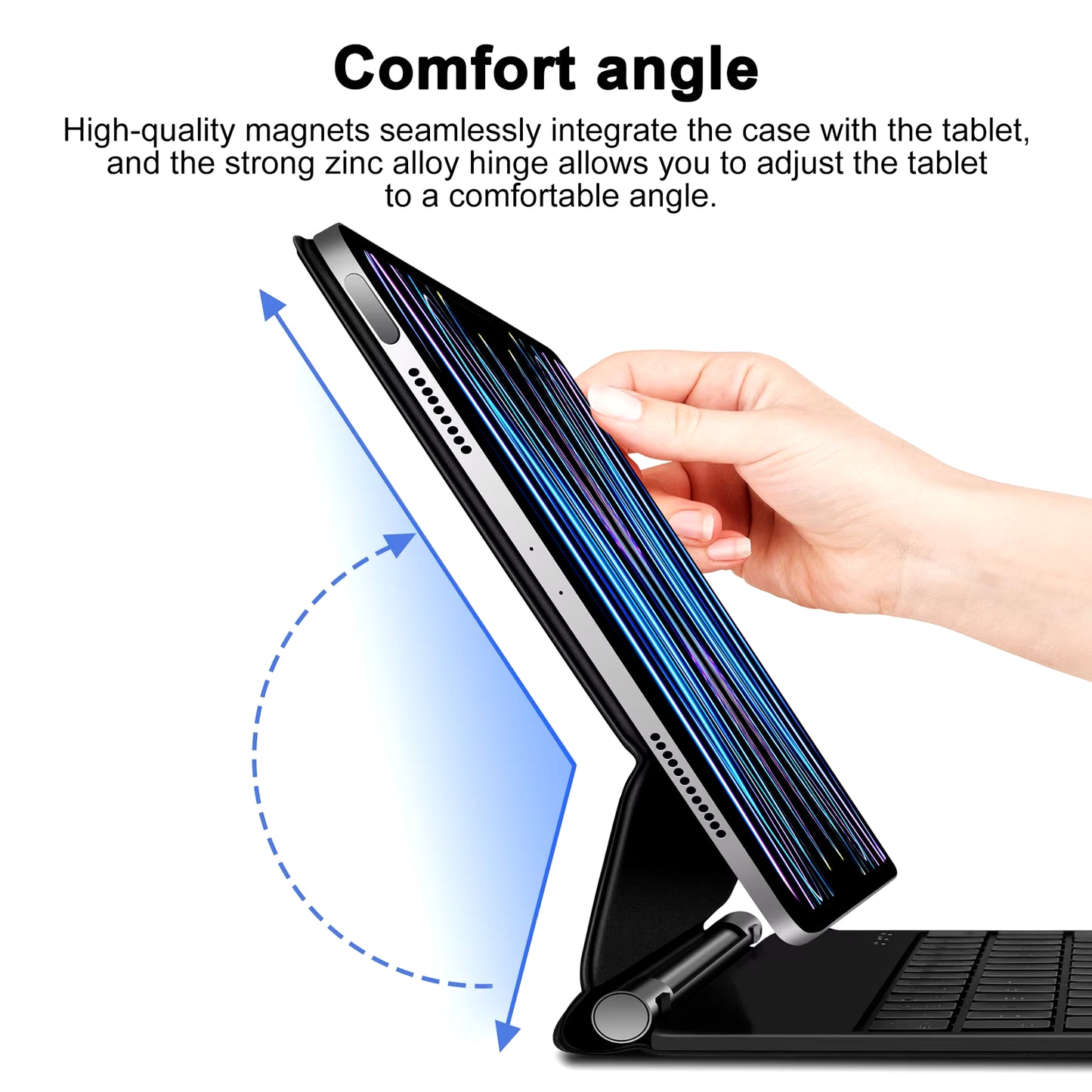 GOOJODOQ Magic Keyboard for Ipad Air 6 2024 13 Inch Case for Ipad Pro 11 12 9 Pro 13 Air 4 Air 5 for Ipad 10Th Generation Cover