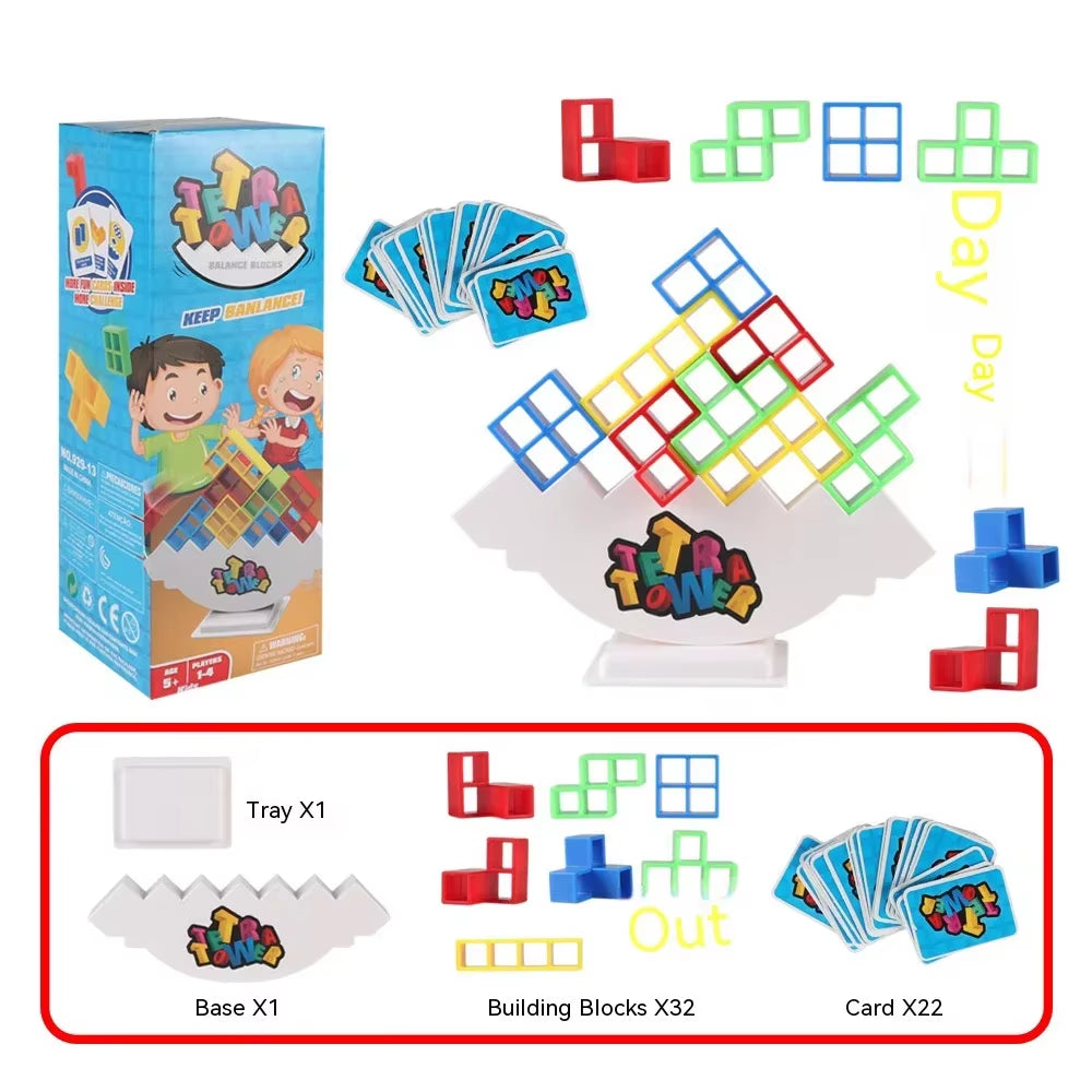 Tetra Tower Balance Stacking Puzzle Game - Ultimate Fun for Family Nights and Parties!