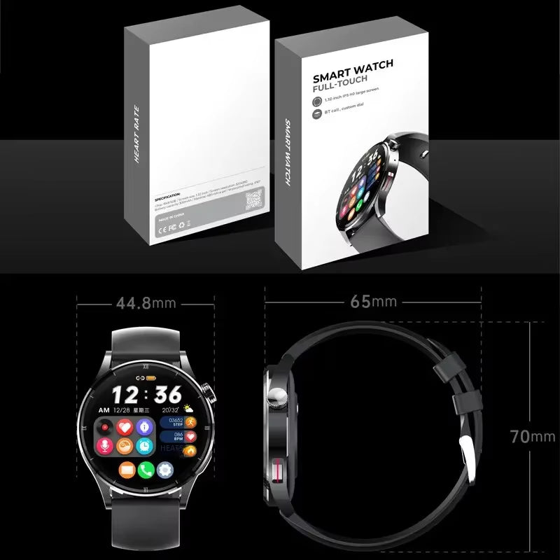 Watch for Men Smart Watch AMOLED HD Screen Body Temperature Detection Ai Smart Voice Smartwatch 2024 Bluetooth Call Clock