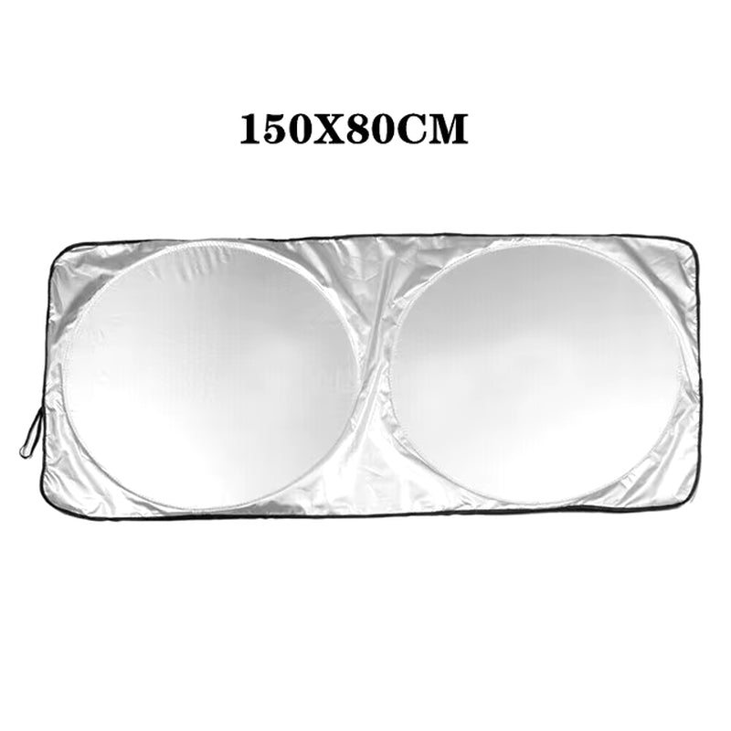 Universal UV Protection Car Window Sunshade - Front and Rear Windshield Cover for Snow, Ice, and Sun Protection