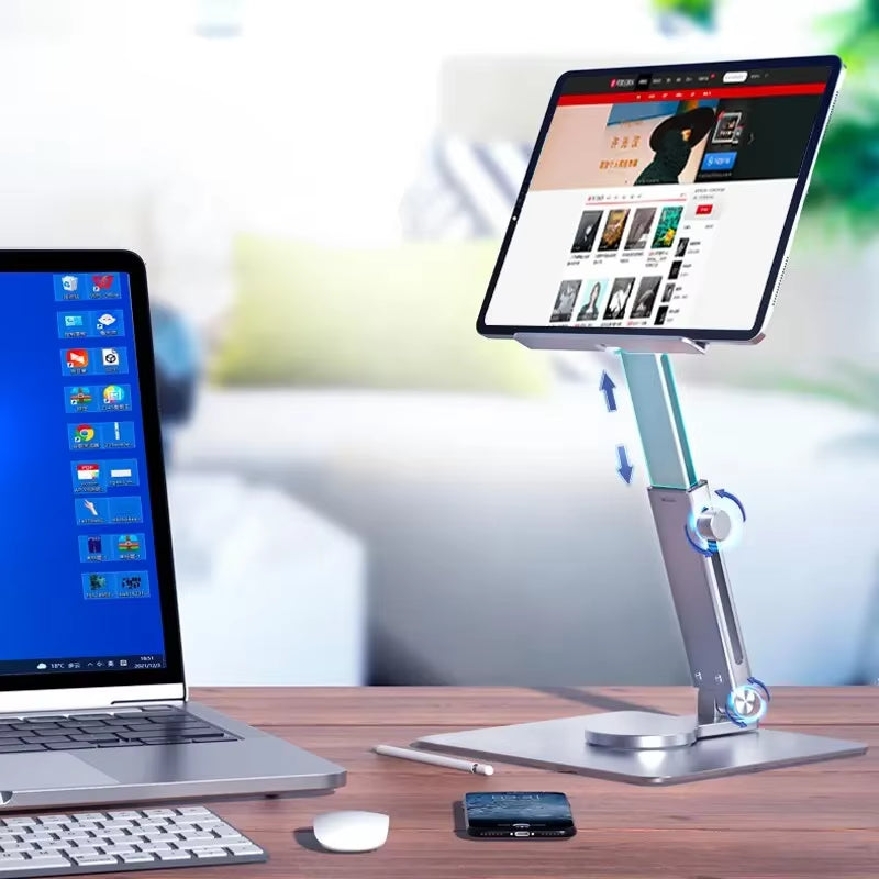 Universal Aluminum Alloy Portable Tablet Holder for Ipad Air Pro Mini Tablet Stand Mount Adjustable Flexible Mobile Phone Stand