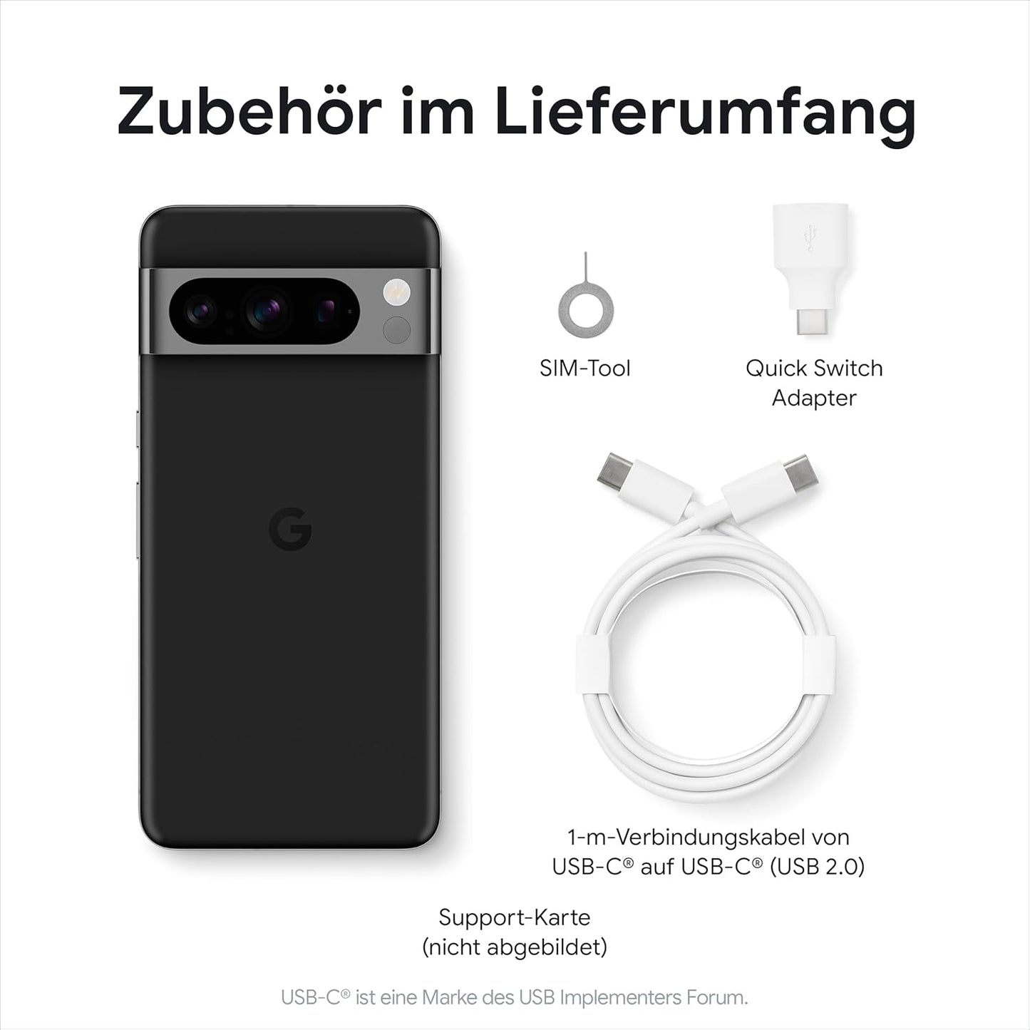 Google Pixel 8 Pro - Unlocked Android Smartphone with Telephoto Lens, Extended Battery Life, and Super Actua Display - Obsidian, 256GB