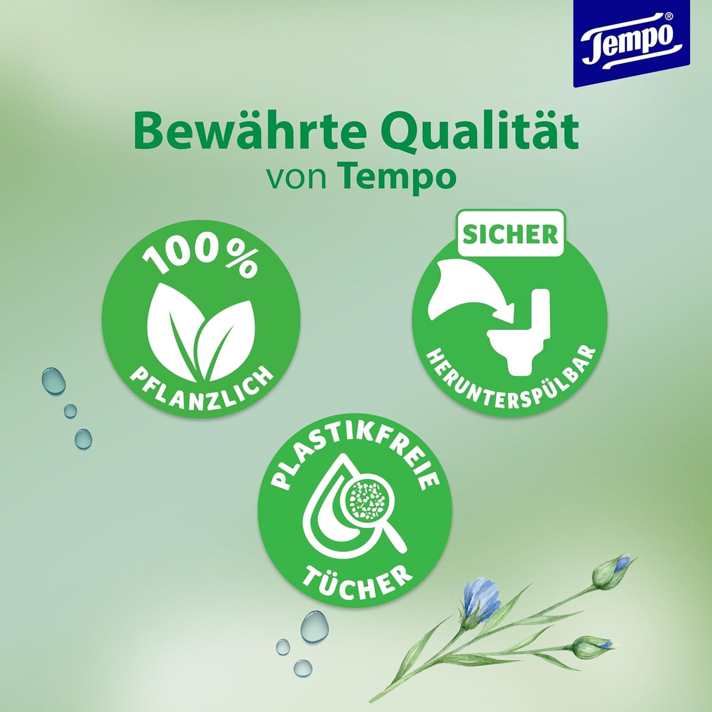 Tempo Feuchte Toilettentücher ''Sanft & Sensitiv'' - Megapack - 16 Packungen Mit Je 42 Tüchern - Duo Packs - Natürliche Aloe Vera - Toilettenpapier, Dermatologisch Getestet, Ph-Hautneutral