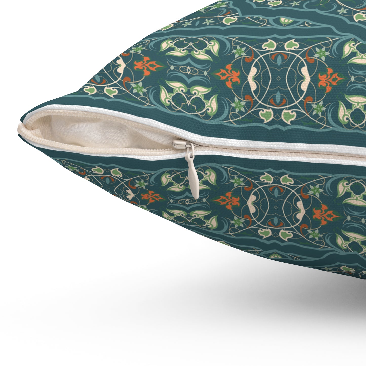 Bohemian Mandala Sierkussen | Teal Groen Decoratief Kussen | Stijl Huisdecoratie | Boho Woonkamer Kussen | Geometrisch Meditatiekussen