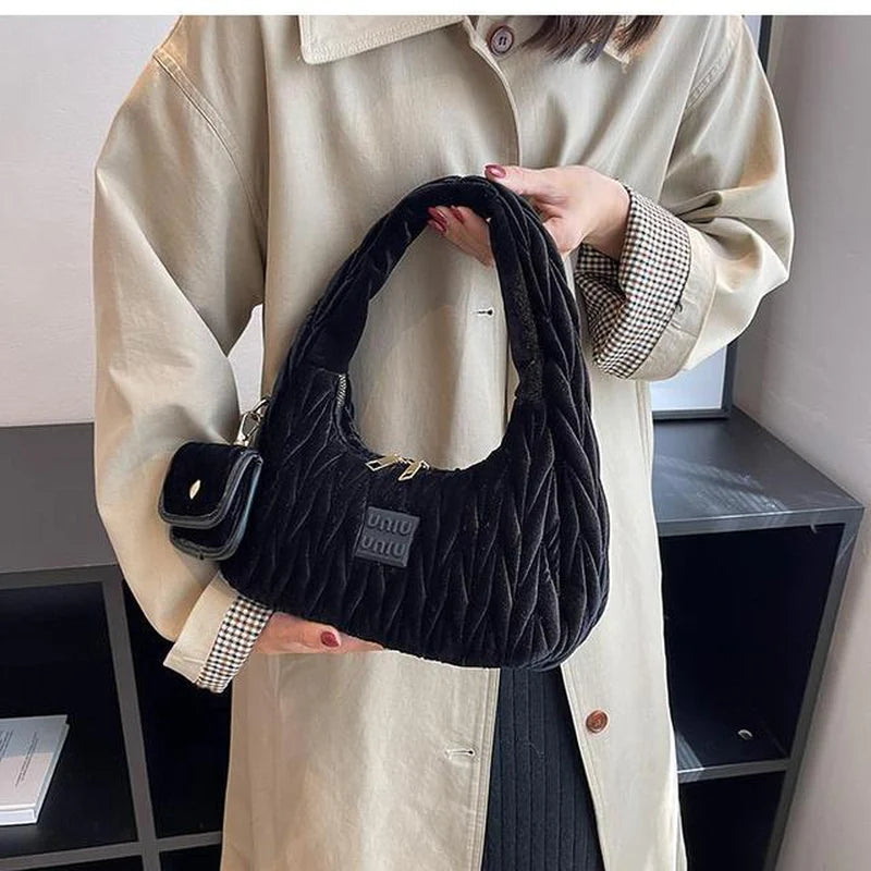 Luxury Brand Nylon Hobos Shoulder Bag for Women Handbag Clutch Purses 2023 New Brand Designer Evening Tote with Coin Purse
