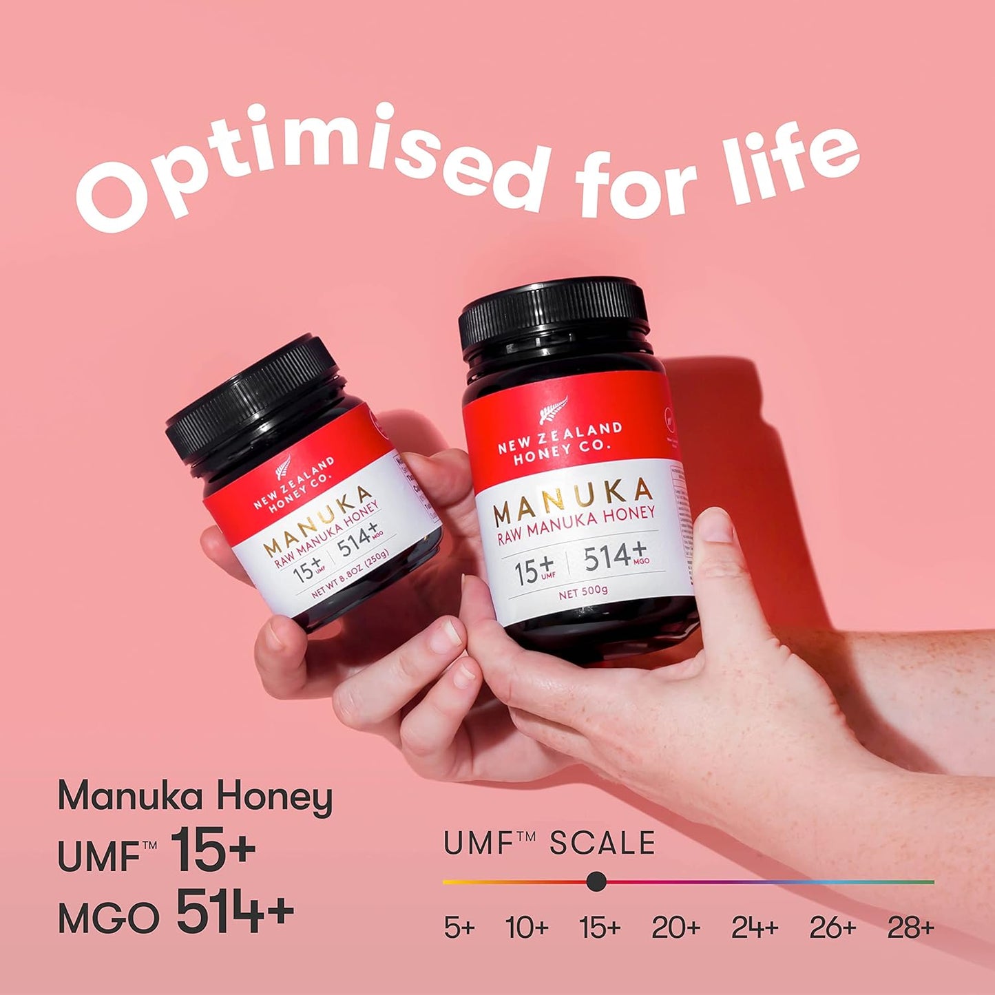 . Manuka Honig MGO 514+ / UMF 15+ | Aktiv Und Roh | Hergestellt in Neuseeland | Zertifiziertem Methylglyoxal Gehalt | 250G
