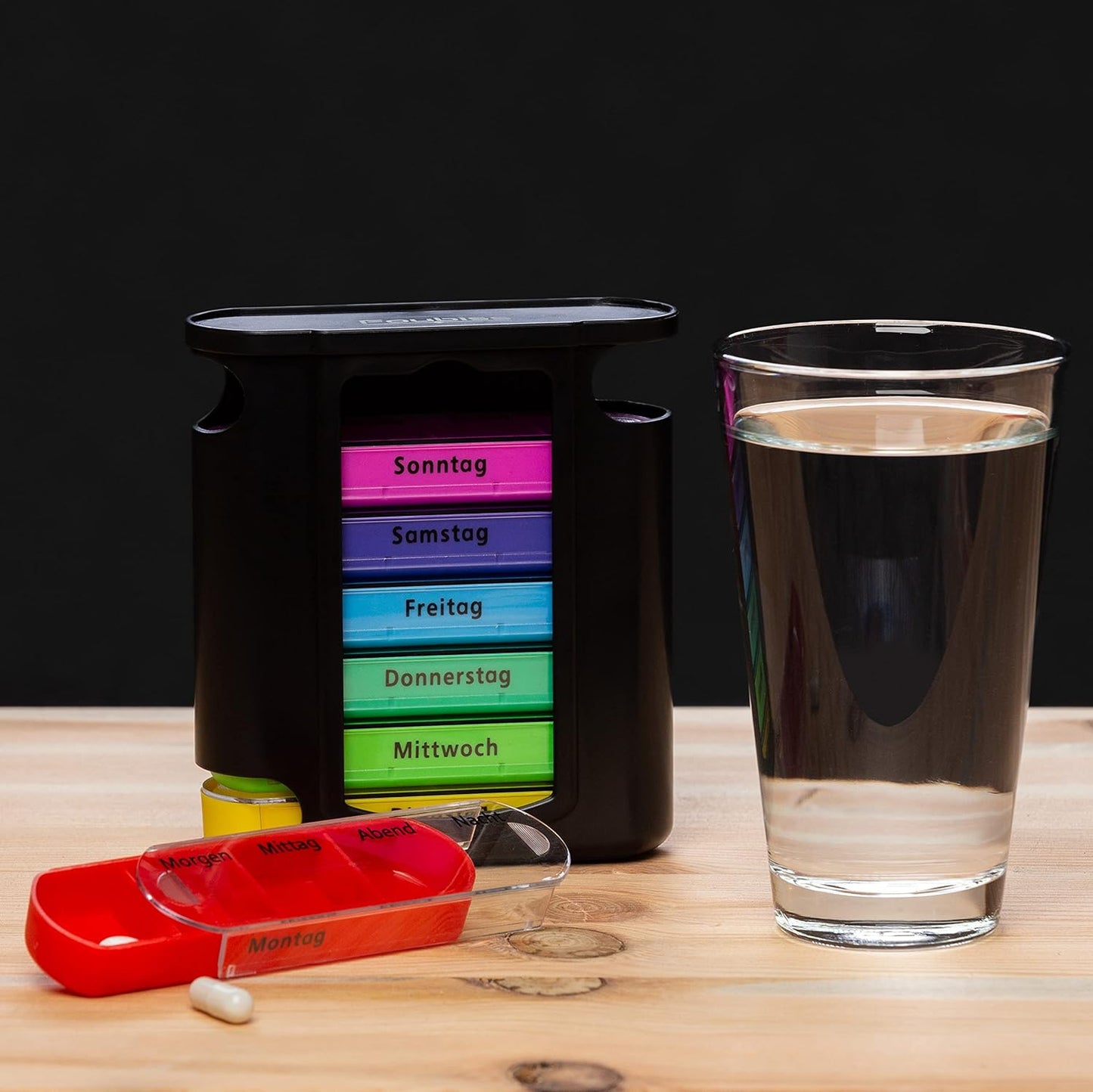 Foubiss Tablettenbox - BPA Frei - Medikamentenbox Mit 7 Tage 4 FΓ€cher - Pillendose Perfekt FΓΌr Unterwegs - Seniorenfreundliche Pillenbox - Tablettendose Morgens ,Mittags Oder Abends