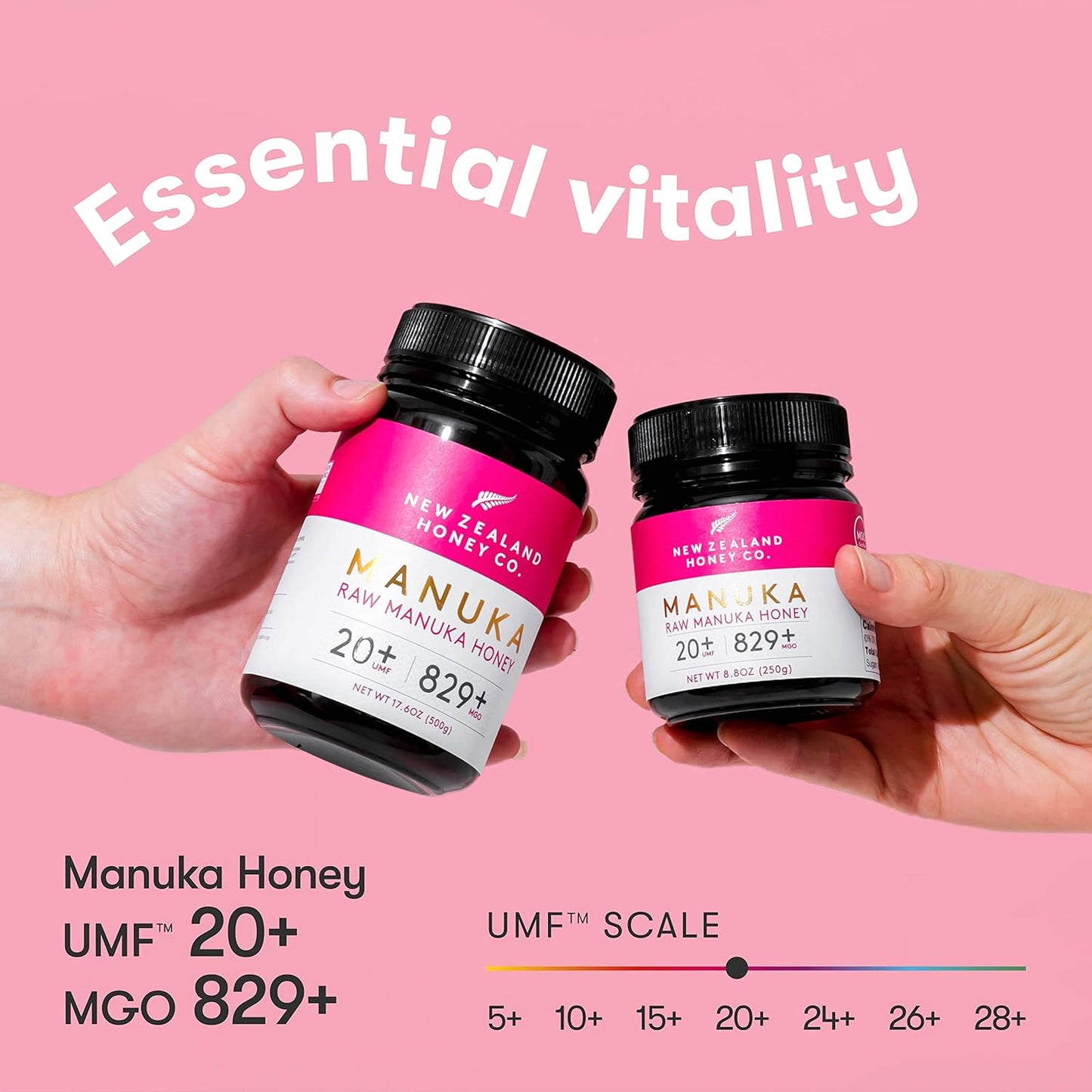 . Manuka Honig MGO 829+ / UMF 20+ | Aktiv Und Roh | Hergestellt in Neuseeland | Zertifiziertem Methylglyoxal Gehalt | 250G