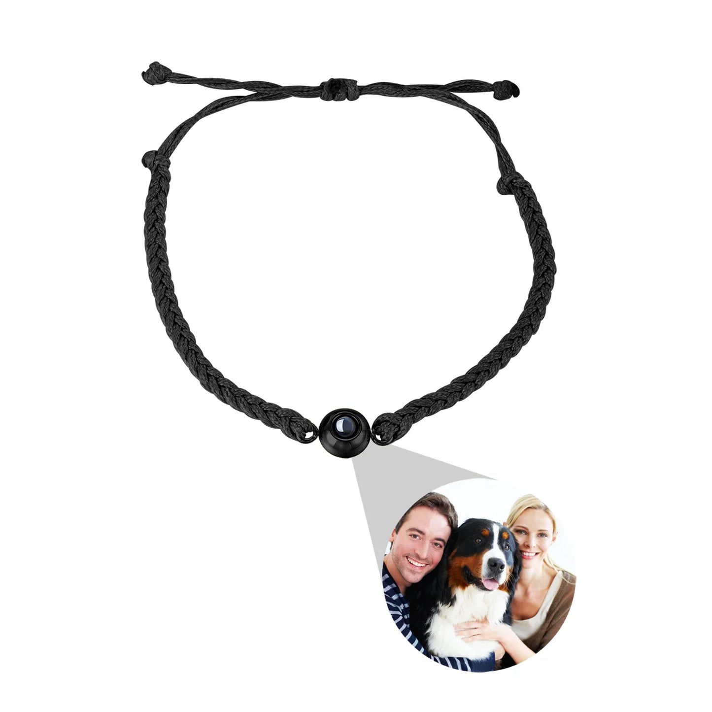 Personalized Circle Photo Bracelet Custom Projection Photo Bracelets with Couple Memorial Jewelry Valentine'S Day Gift for Women