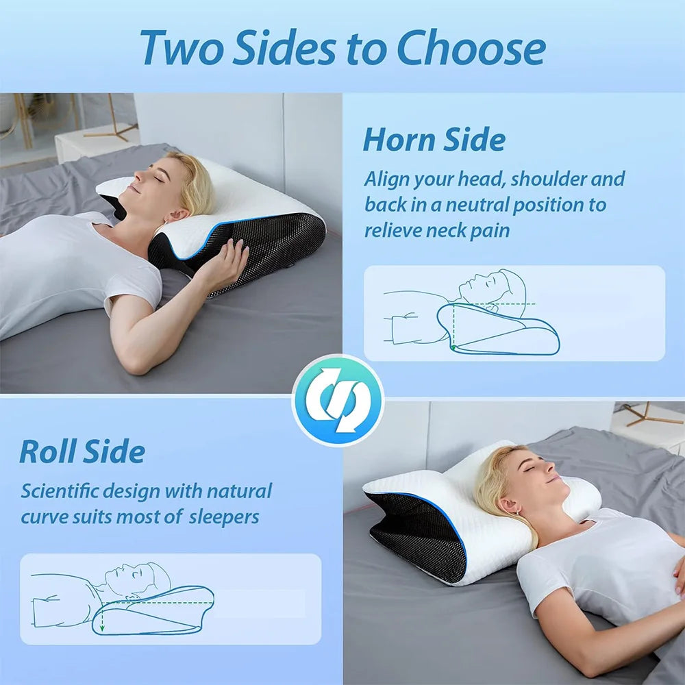 Transform Your Sleep with the Ultimate Butterfly Memory Foam Neck Pillow – Unmatched Comfort and Support for Restful Nights!