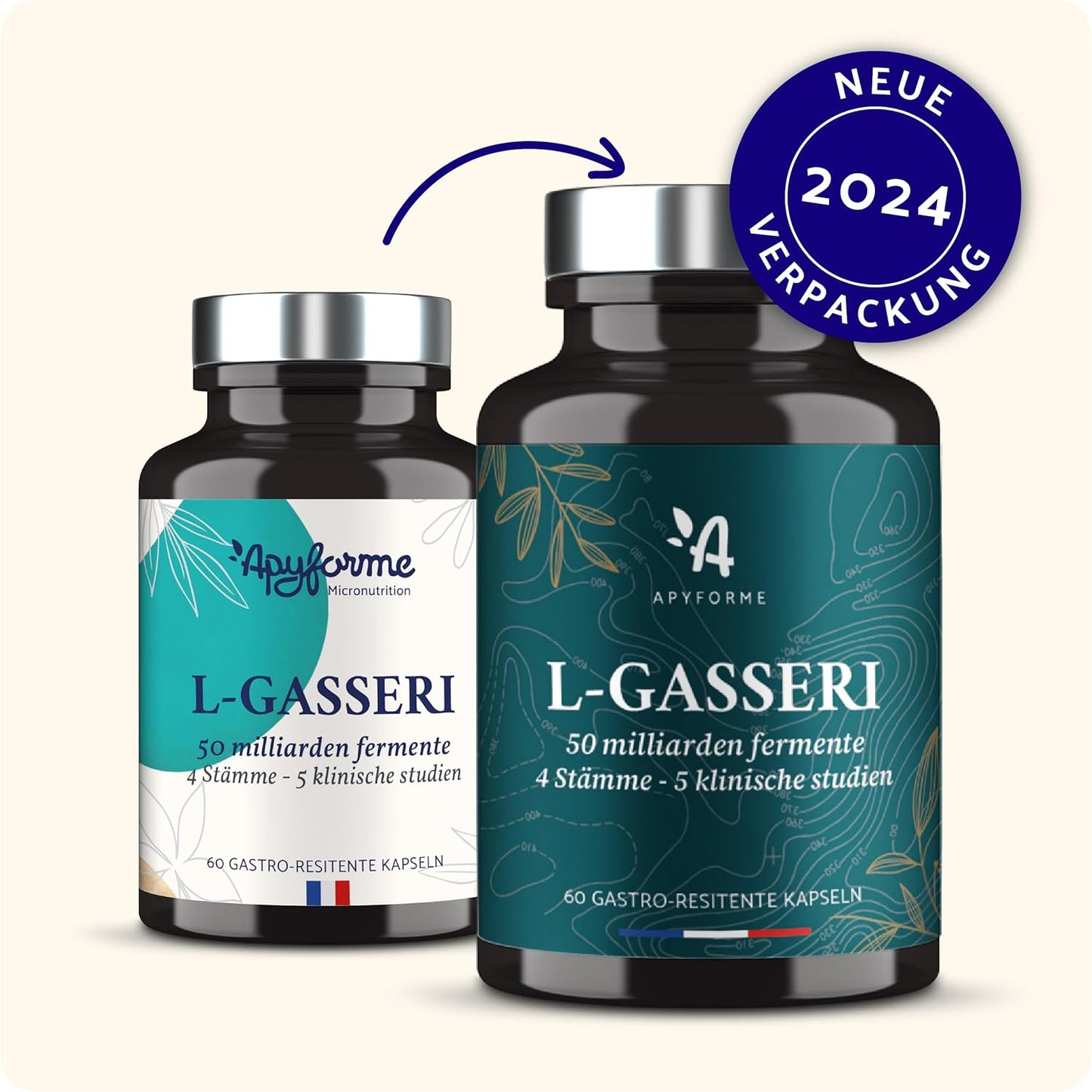 - Lactobacillus Gasseri - Probiotika Für Einen Flachen Bauch - Darmflora Verdauung - Bis Zu 50 Milliarden Kbe/Tag - 60 Magensaftresistente Kapseln - L-Gasseri