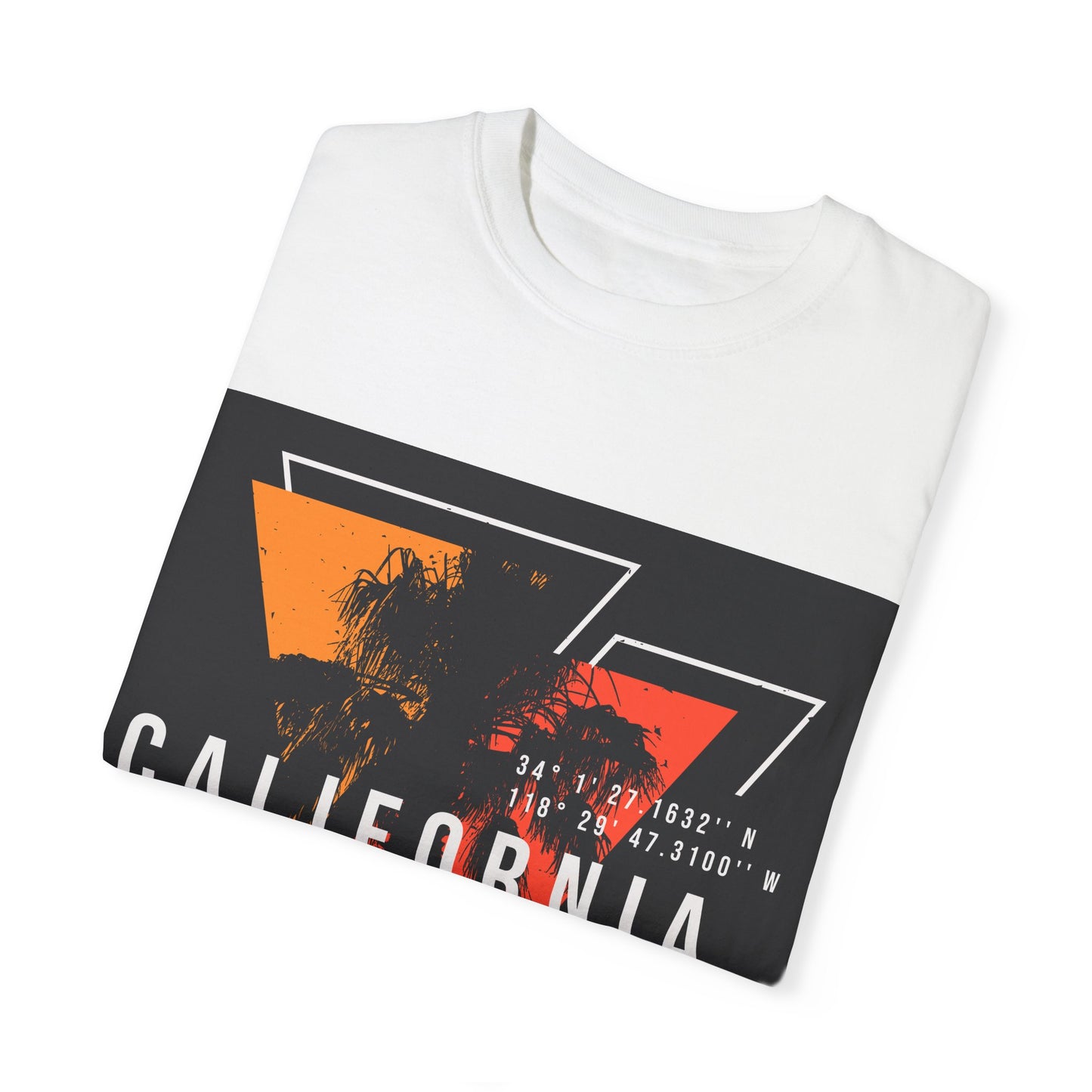 California Los Angeles T-Shirt | Vintage Palm Tree | Retro LA Coordinates | 1983 Beach Vibes | Sunset Geometric Design | West Coast Style
