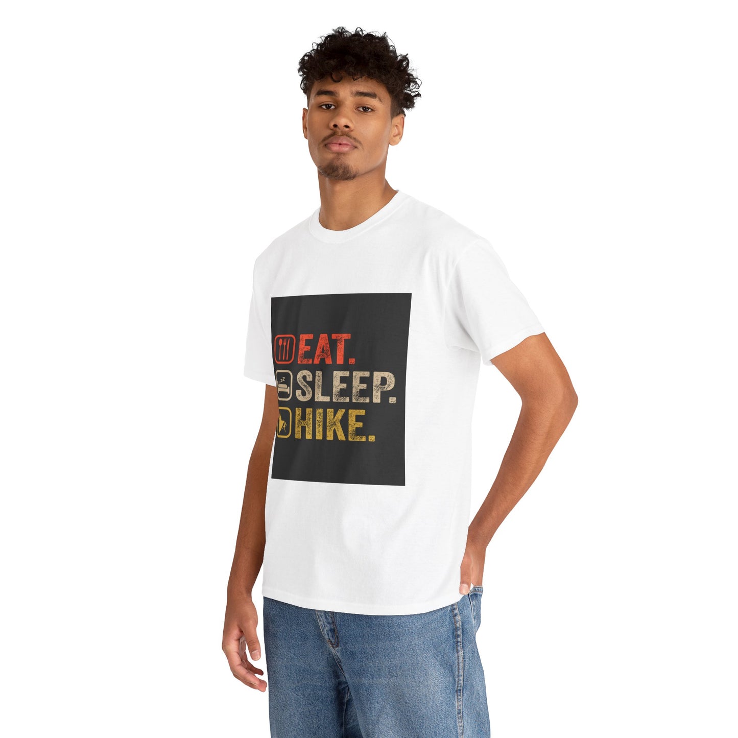 Eat Sleep Hike T-Shirt | Hiking Outdoor Adventure Tee | Mountain Climbing Gift | Nature Trail Wanderlust | Camping Lover Present |Unisex