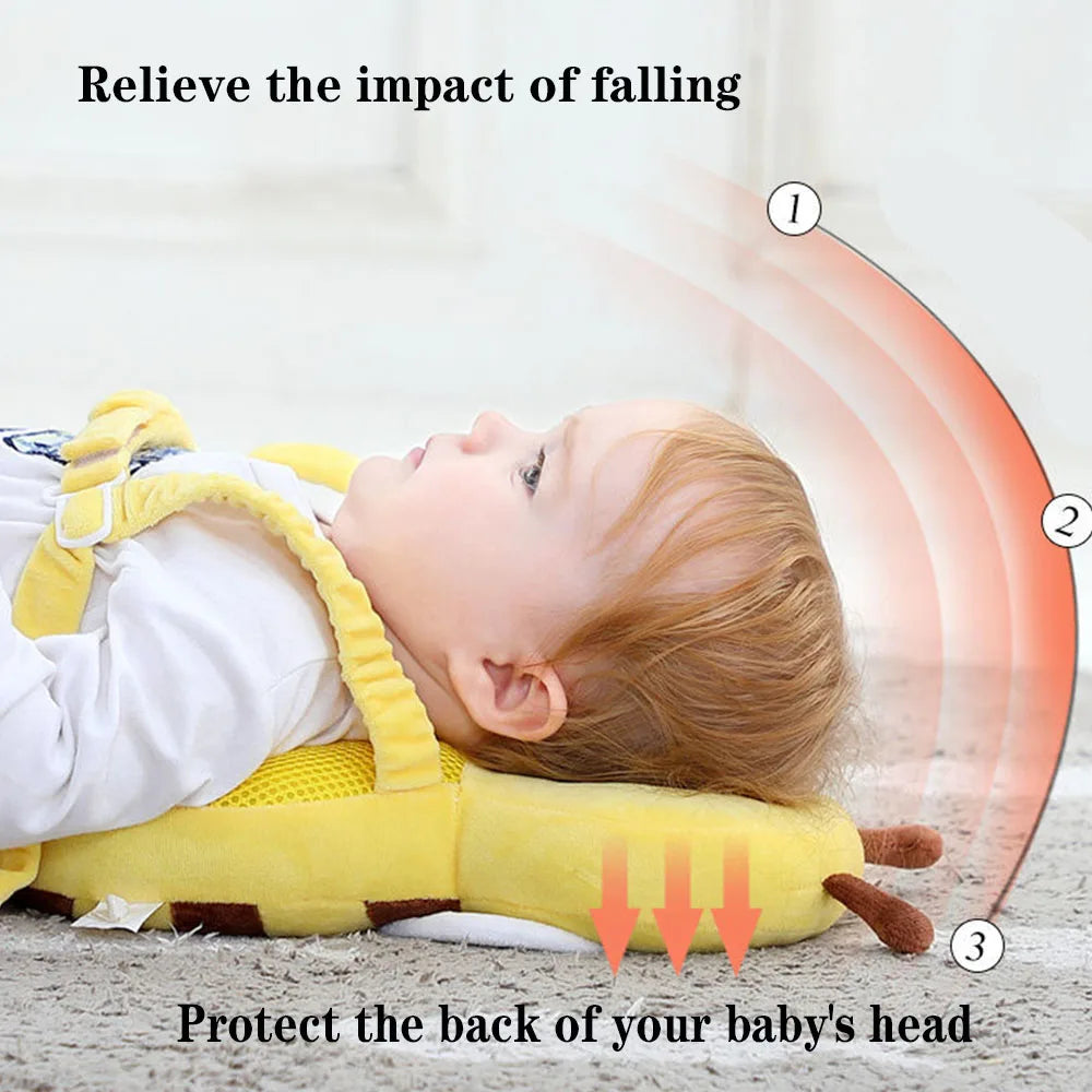 Toddler Head Protection Cushion Backpack - Adjustable Infant Safety Gear for Baby Walkers