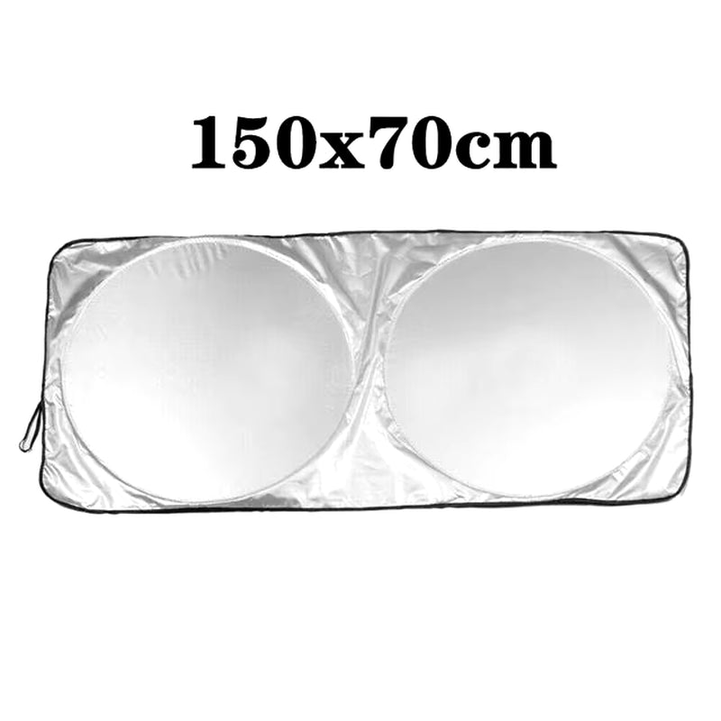 Universal UV Protection Car Window Sunshade - Front and Rear Windshield Cover for Snow, Ice, and Sun Protection