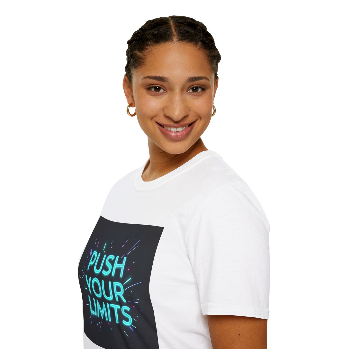 Push Your Limits T-shirt | Neon Motiverende Quote | Gym Workout Tee | Fitness Motivatie | Trainingsinspiratie