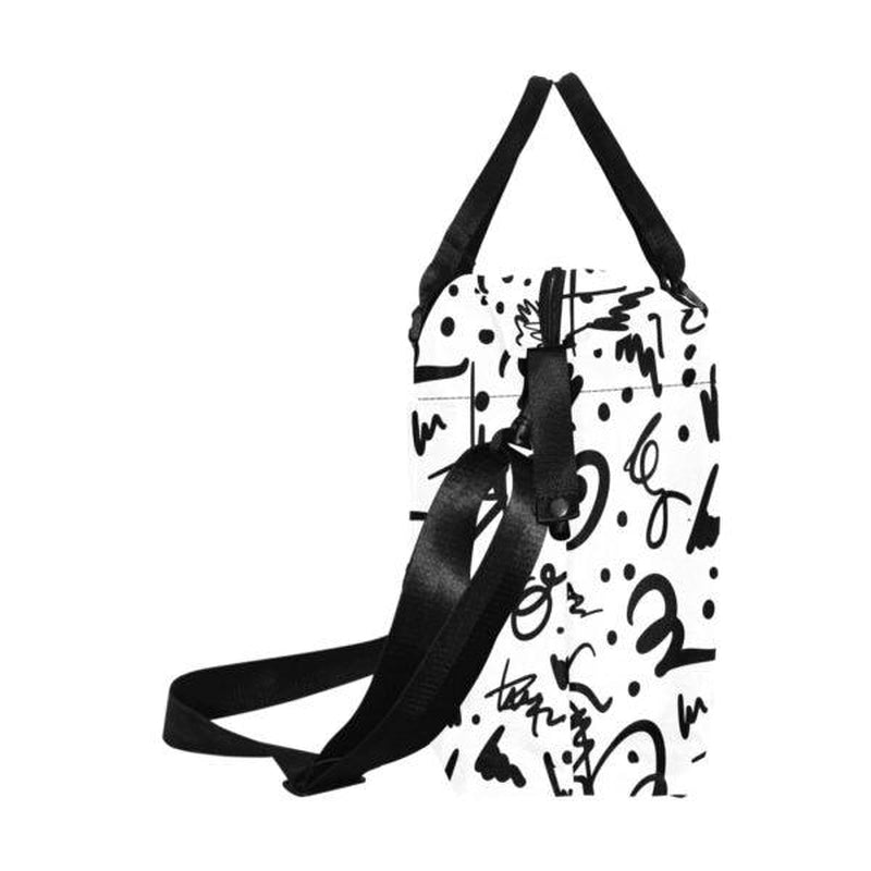 Travel Bag Black Art Work Design by Hadiarts