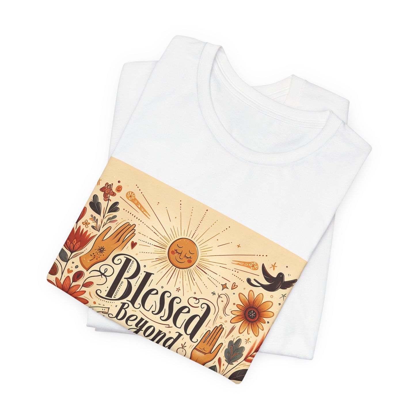 Blessed Beyond Measure T-shirt | Christian Faith Tee | Vintage Sunflower Design | Religious Gift | Grateful Heart Shirt | Unisex T-shirt