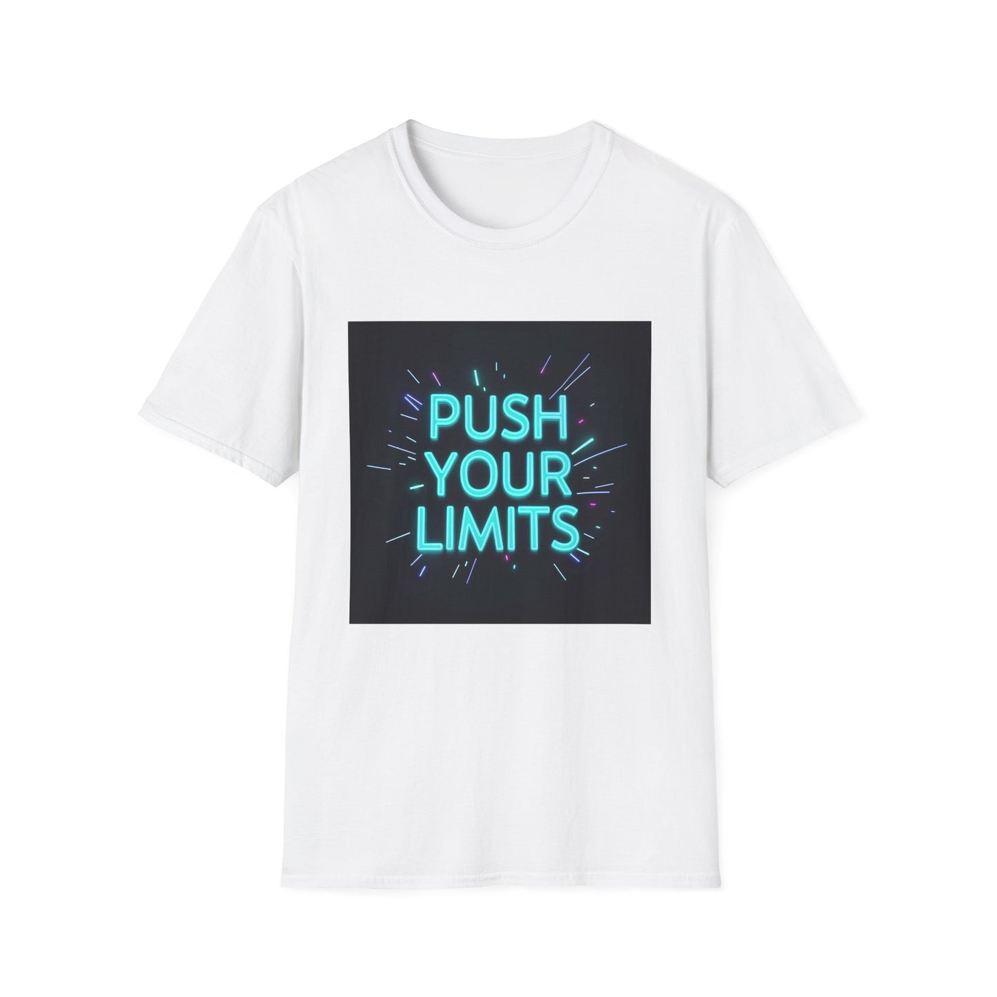 Push Your Limits T-shirt | Neon Motiverende Quote | Gym Workout Tee | Fitness Motivatie | Trainingsinspiratie